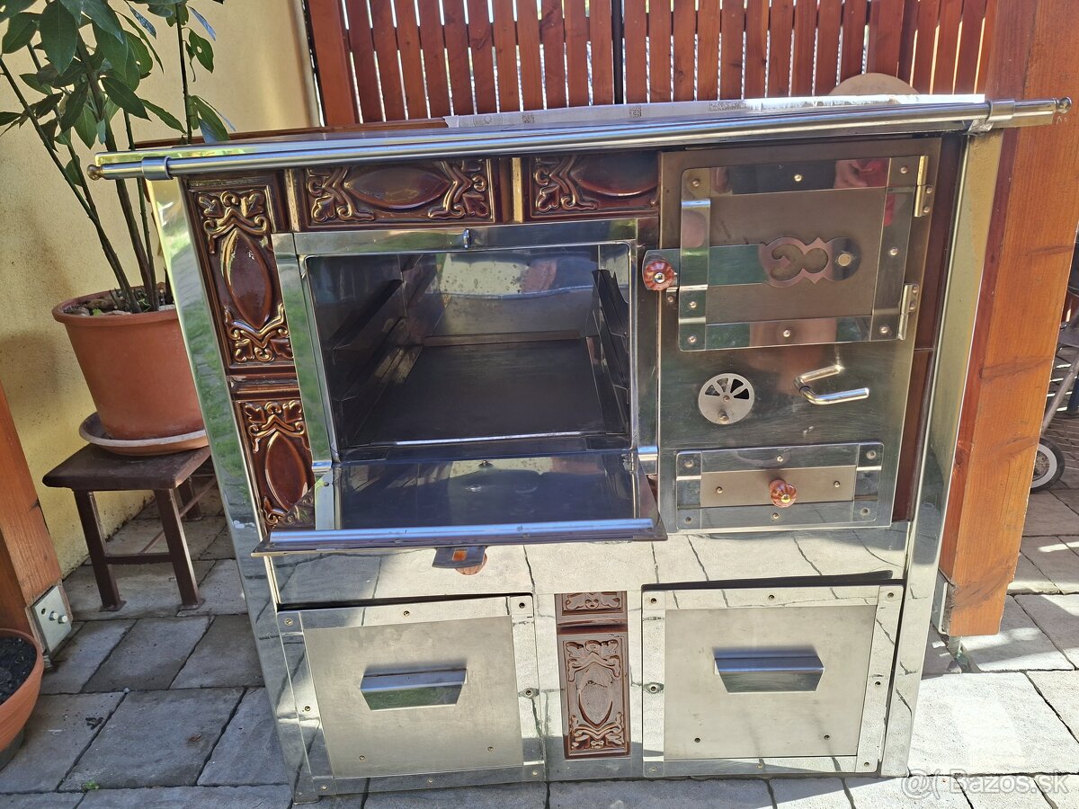 Kachľový sporák na drevo KZP - KS 6 P - 2