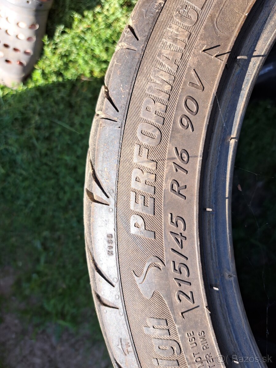 Predám letné Semperito 215/45/R16 - 2