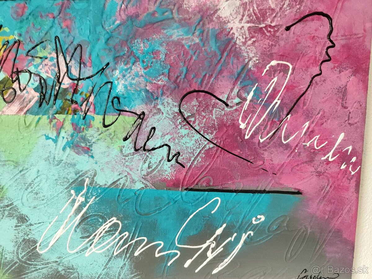 Ručne maľovaný obraz akryl - 2