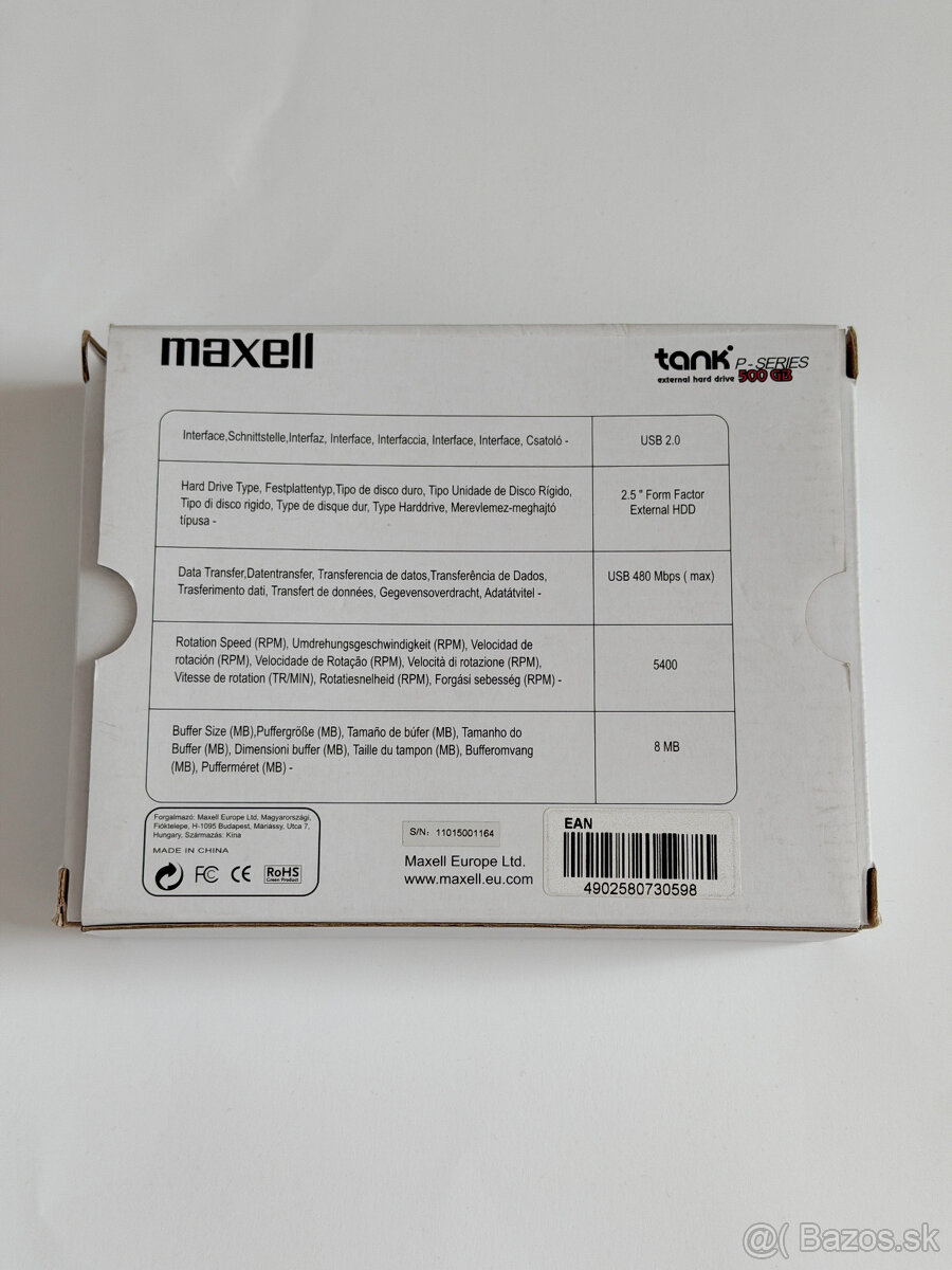 Externý disk Maxell Tank P-Series 500GB - 2