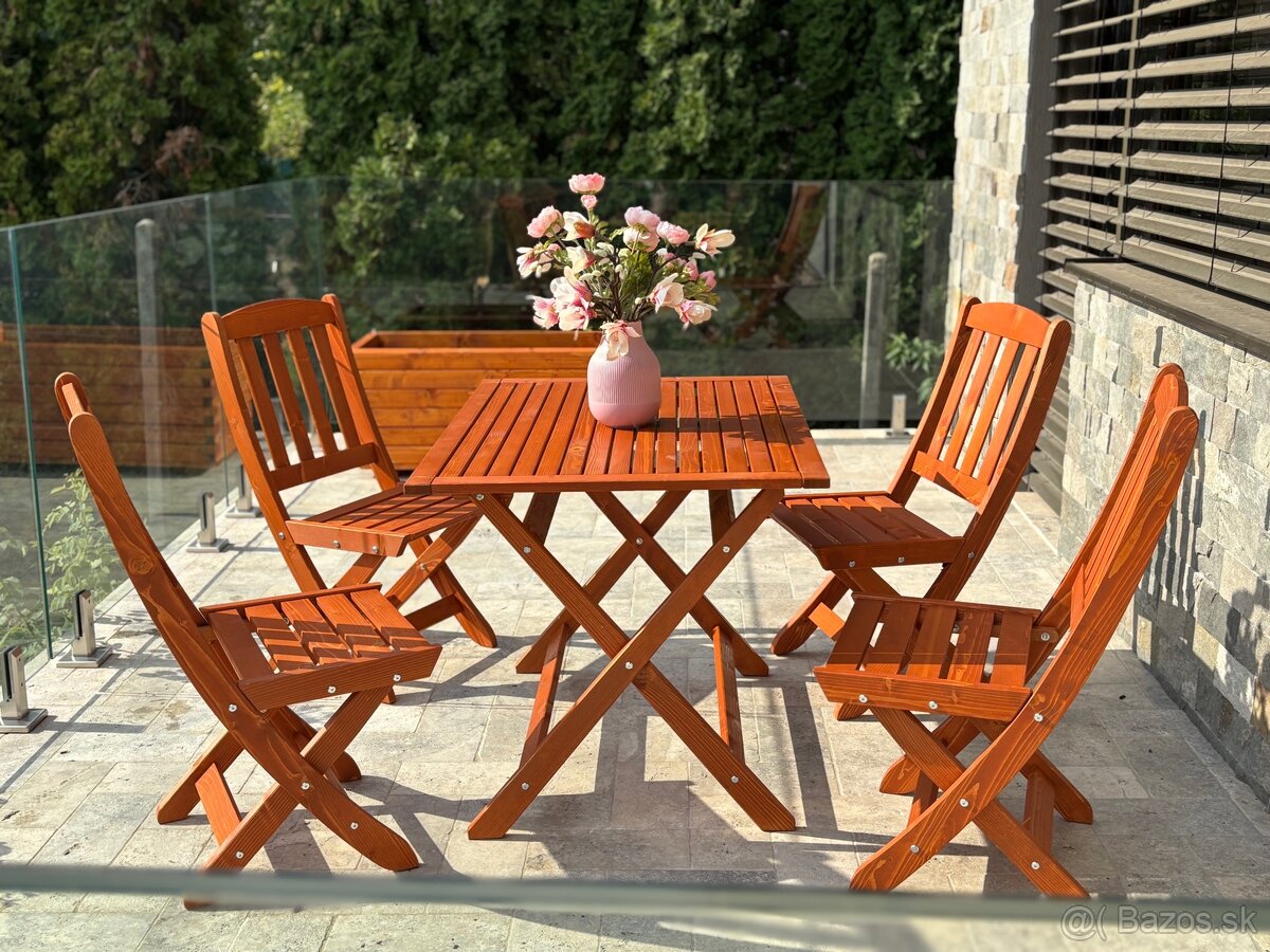 🌿 PROVENSÁLSKA TERASOVÁ SÚPRAVA PRE 4 OSOBY – SKLADACIA 🌿 - 2