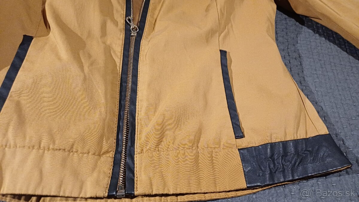 hnedá tenká bunda na zips - 2