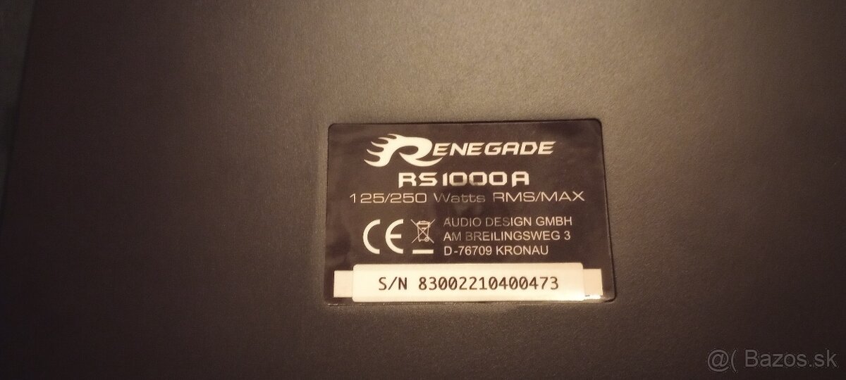 Aktívny Subwoofer Renegade - 2