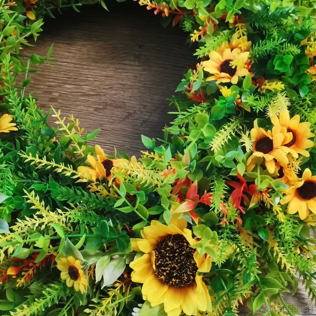 Žiarivý jesenný veniec na dvere - 2