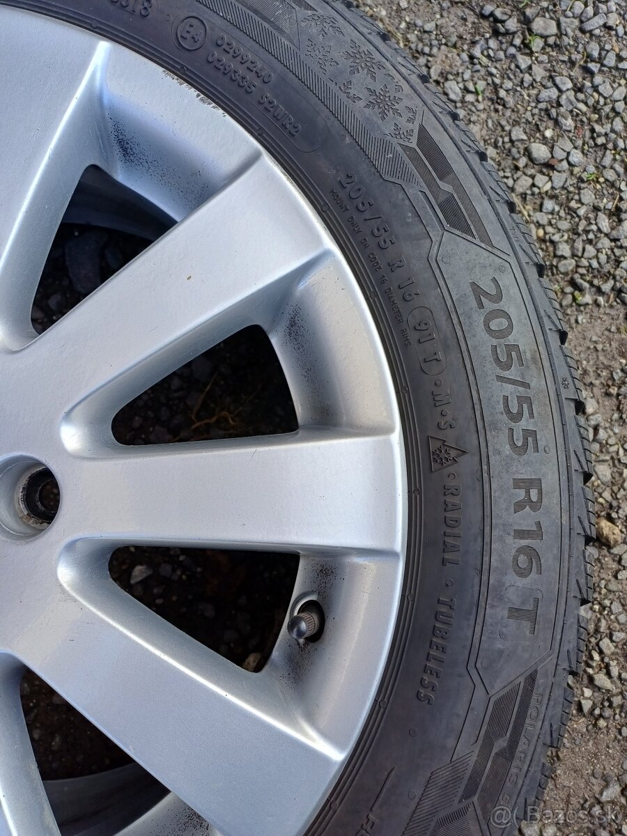 VW Disky R16, zimné pneumatiky 205/55 R16 - 2