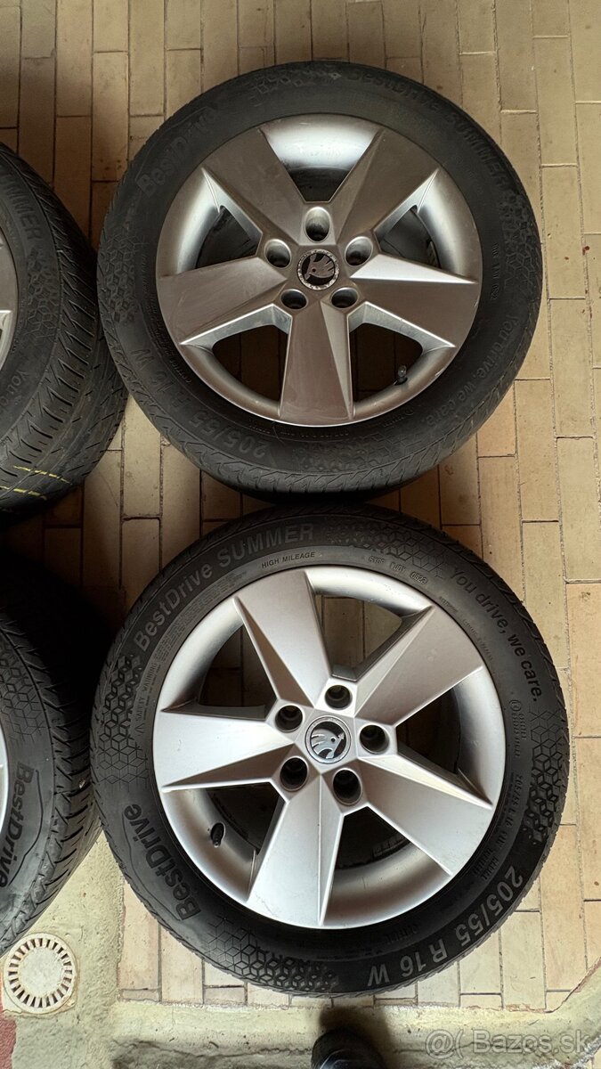 Letne pneumatiky + disky na Škoda - 2