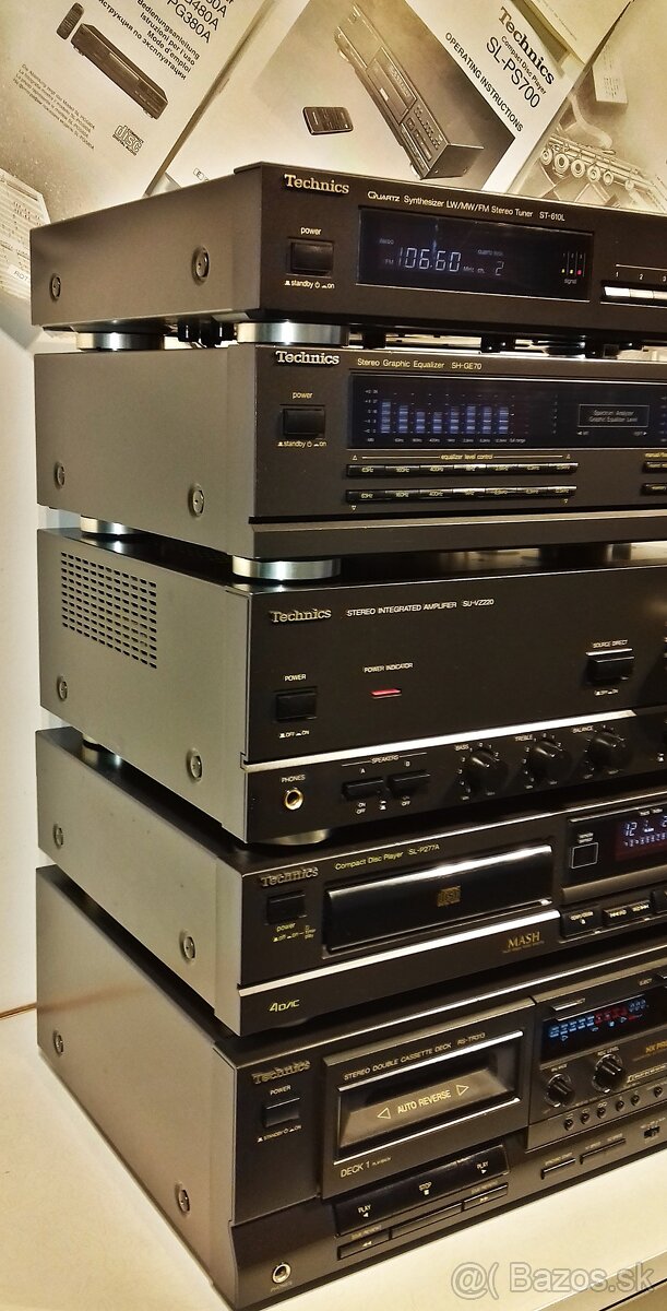Zostava TECHNICS tuner, equalizer, zosilnovac, CD, deck= B01 - 2