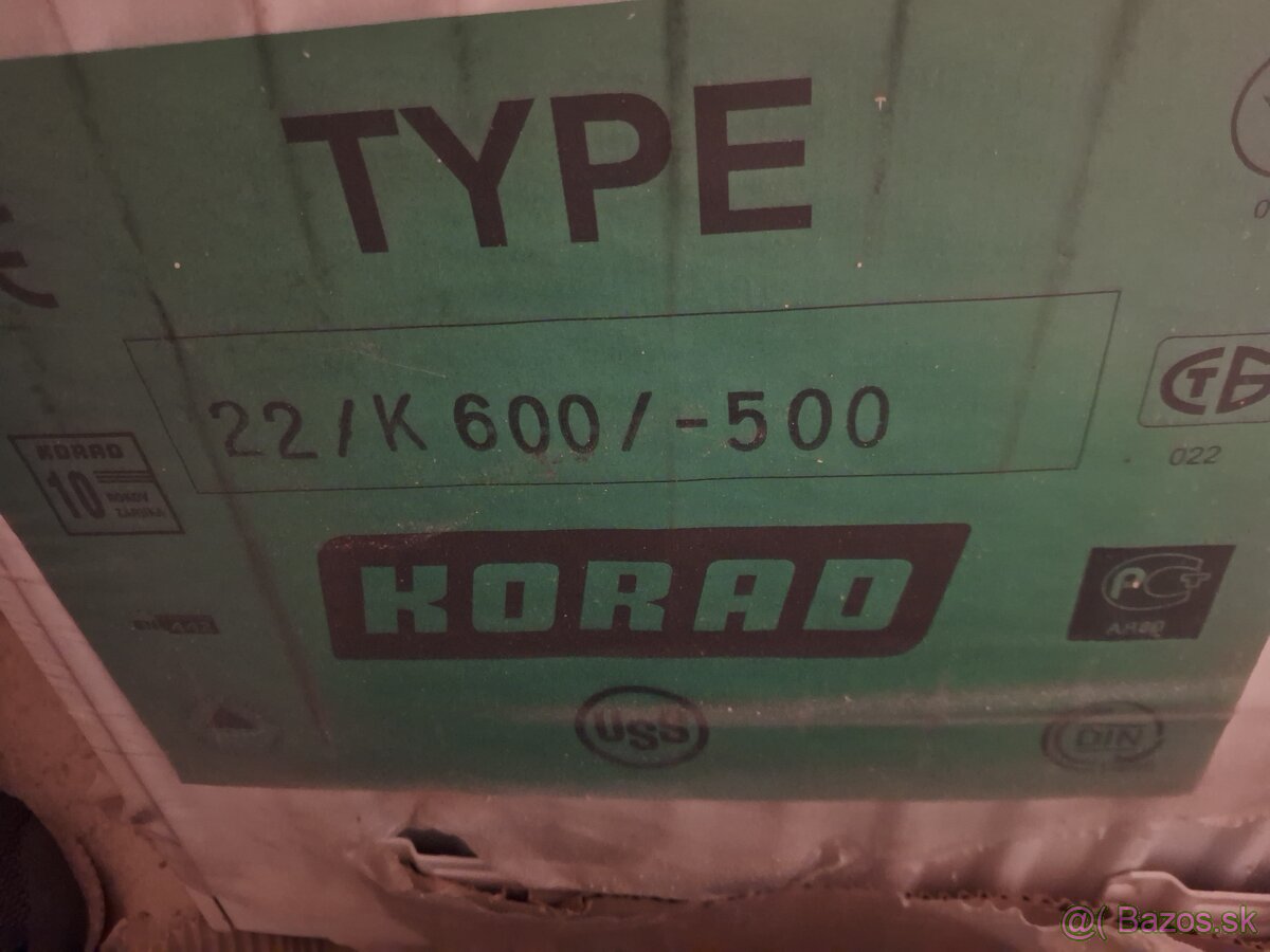 Predám nepouzite radiátory KORAD - 2