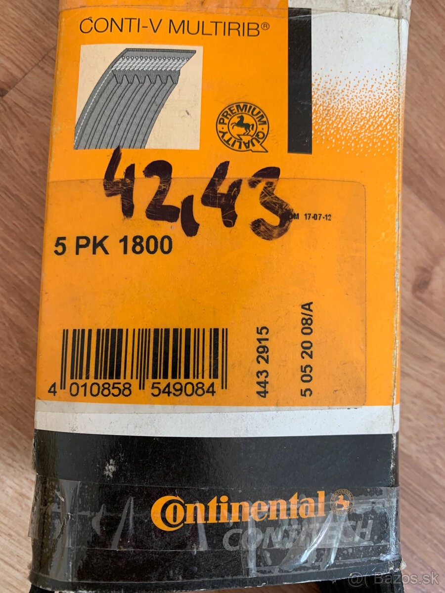 Drážkový remeň Continental Contitech 5PK1800 - 2