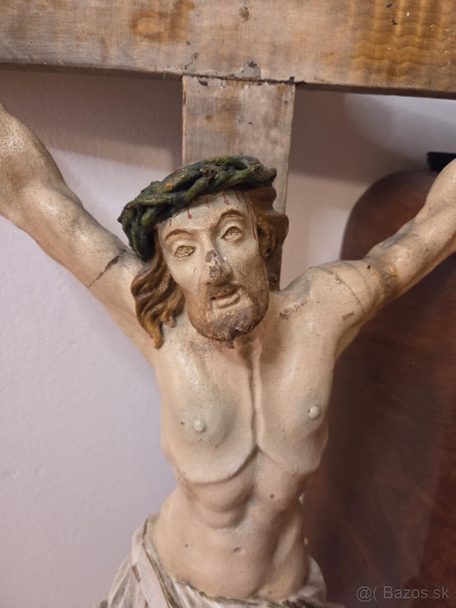 Drevený kríz s jezisom drevenym - 2