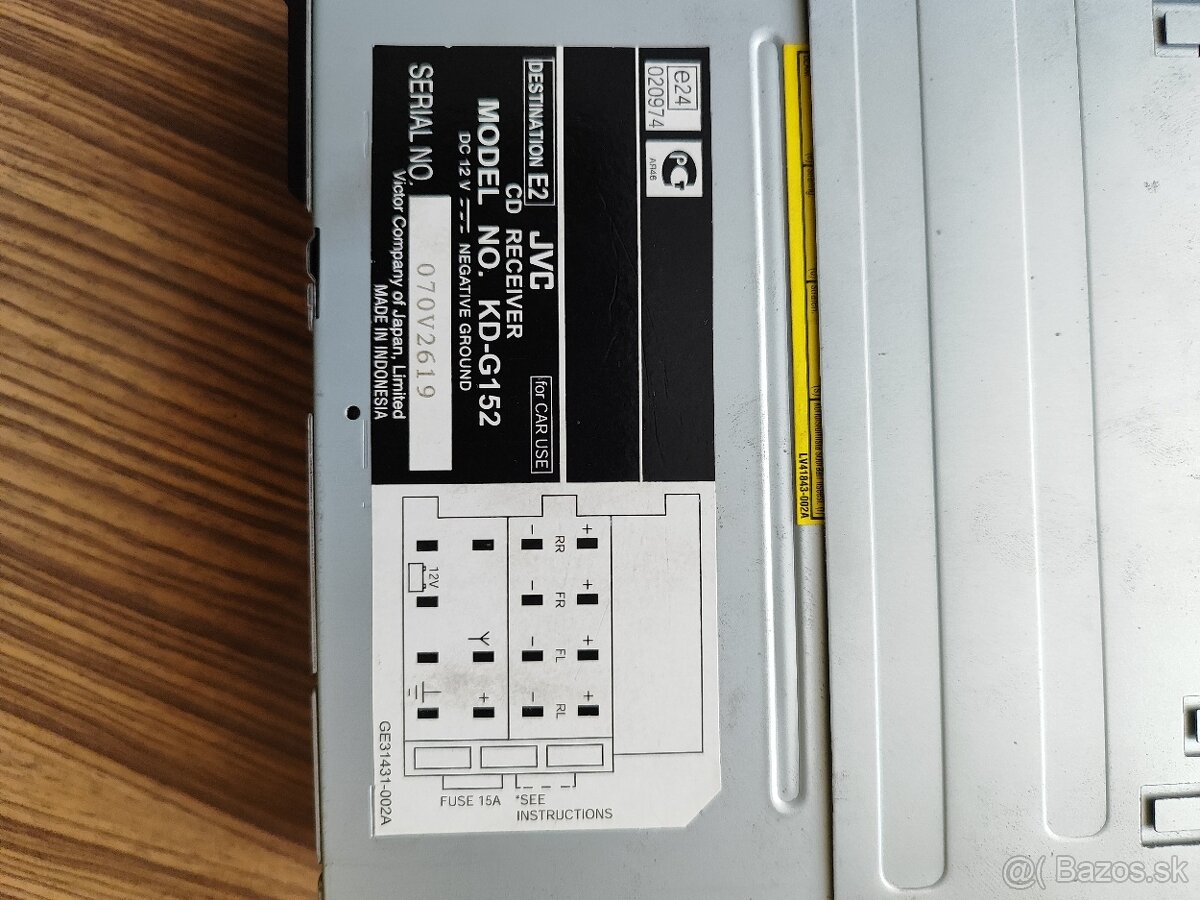 Autorádio jvc - 2