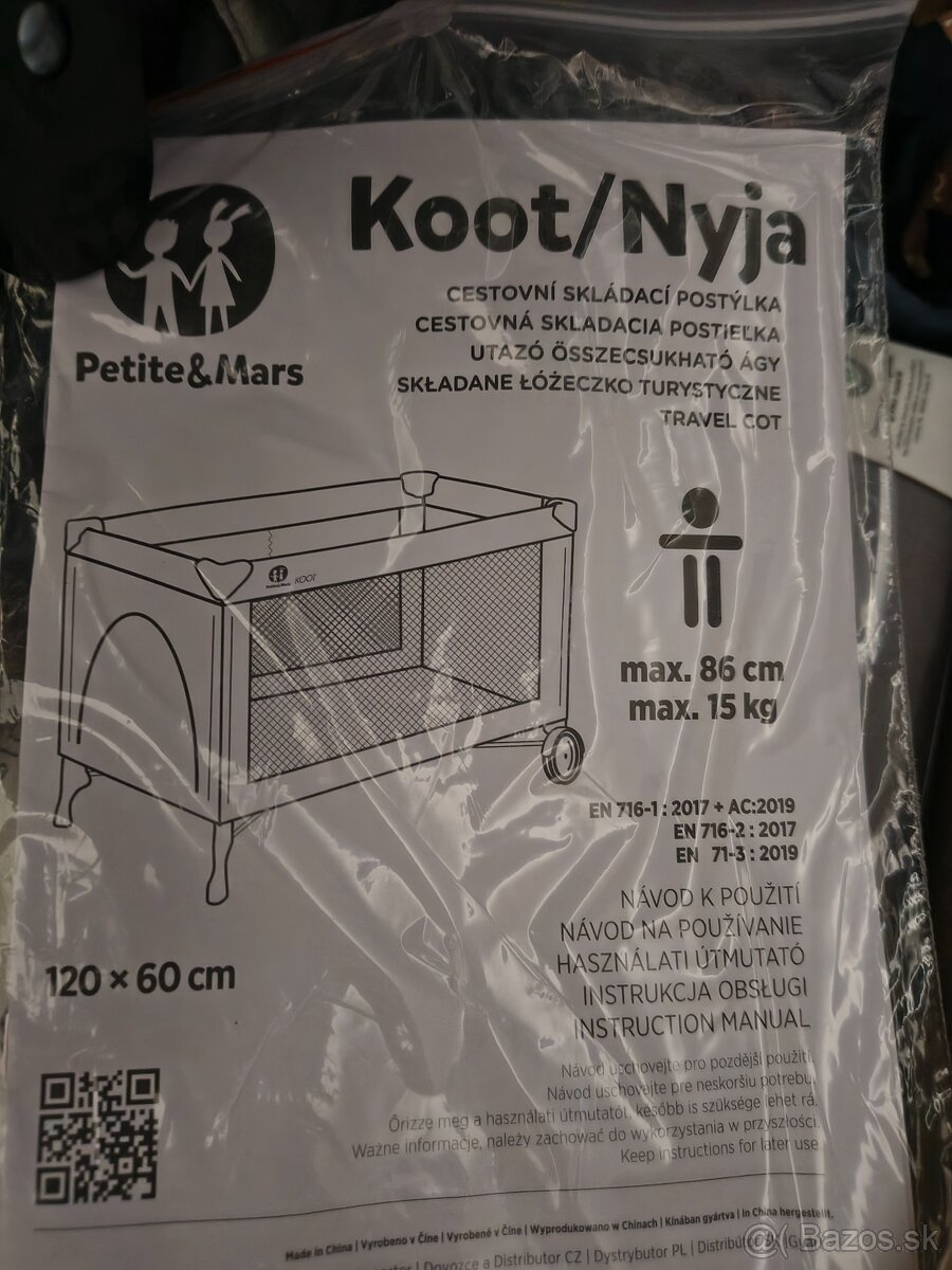 Detská cestovná postieľka Petite &Mars - 2