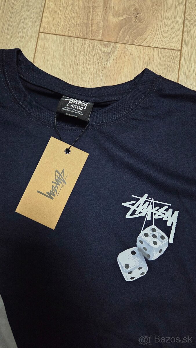 Stüssy Fuzzy Dice Tee navy blue/white - 2