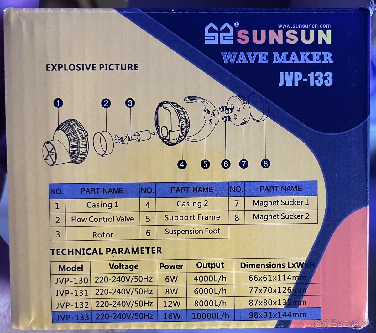 Prúdové čerpadlo SunSun Pompa JVP-133 - 2