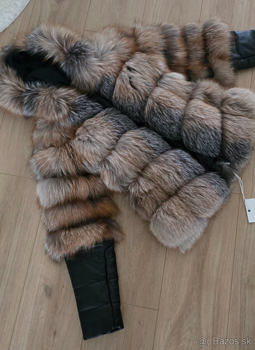 Predám kožuch pravá líška ,+jahňacia koža .. rukávy je možné - 2