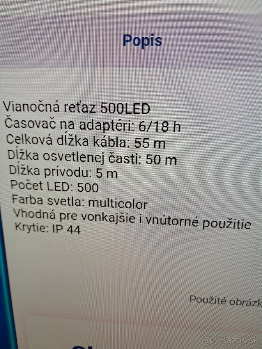 Vianočne osvetlenie z planea 55m farebne - 2