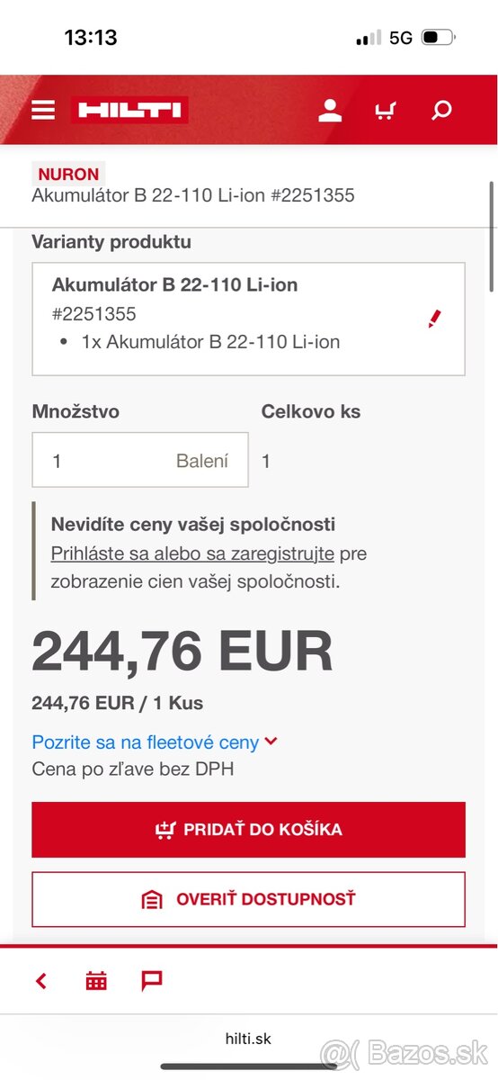 Akumulátor B 22-110 Li-ion - 2