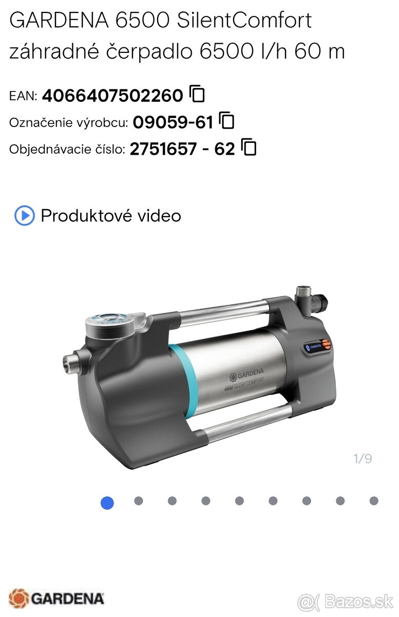 Cerpadlo gardena 6500 Bluetooth - 2