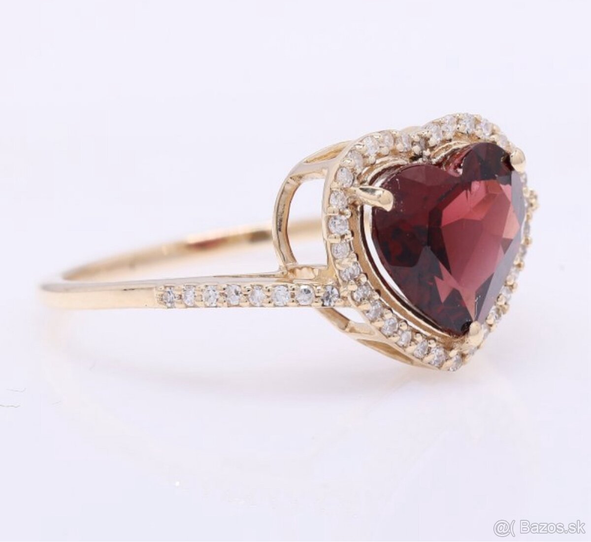 14k zlatý prsteň s diamantmi - 2