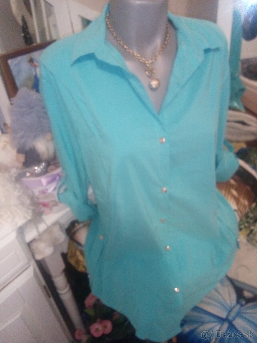 Modrá blúzka M/L - 2