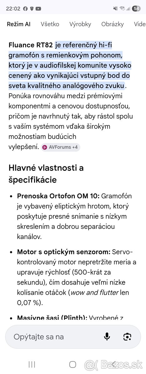 Gramofon Fluance RT82 referenčný - 2