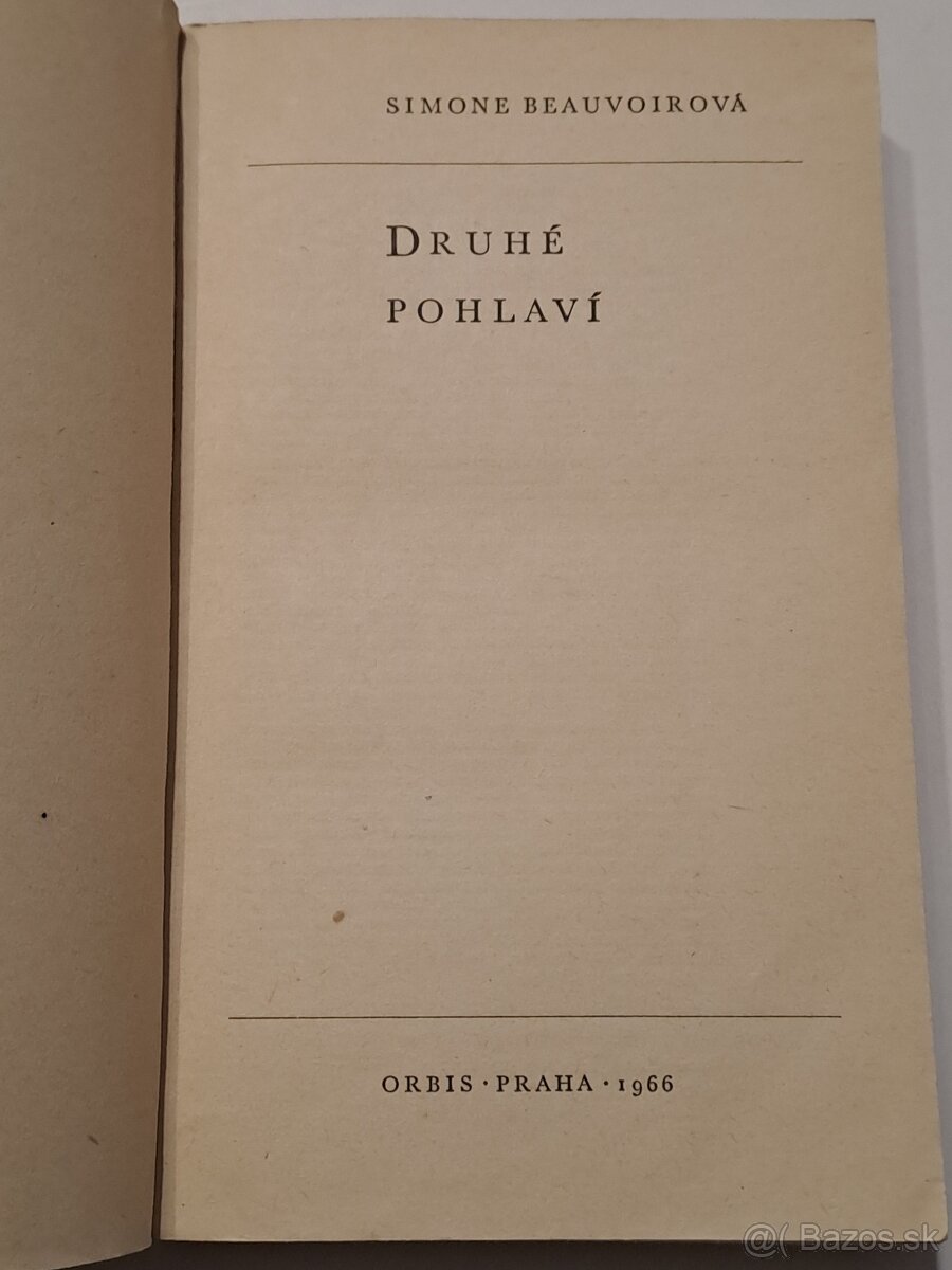 1. vydání, Simone Beauvoirová, Druhé pohlaví, 1966 - 2
