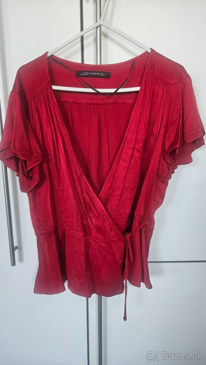 Zara - červená blúzka - 2