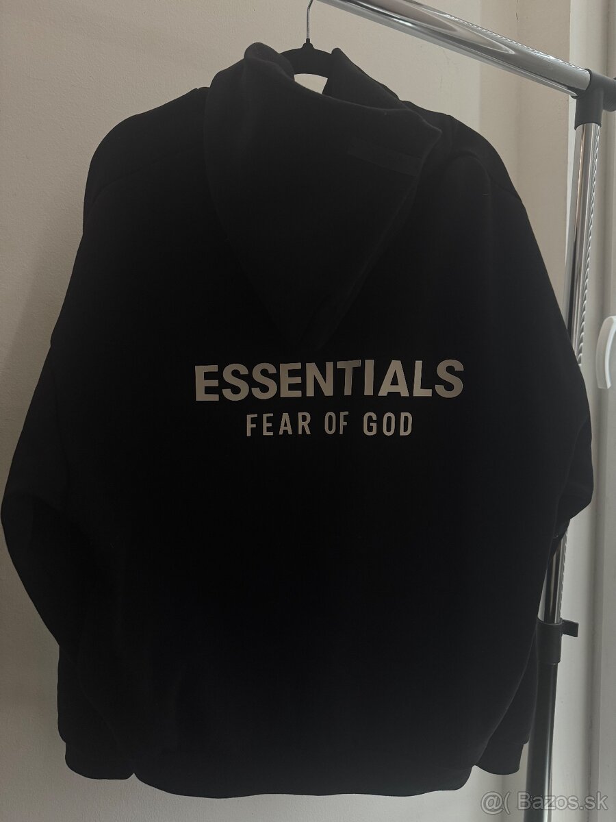 Fear Of God Essentials Fleece Hoodie Black - 2