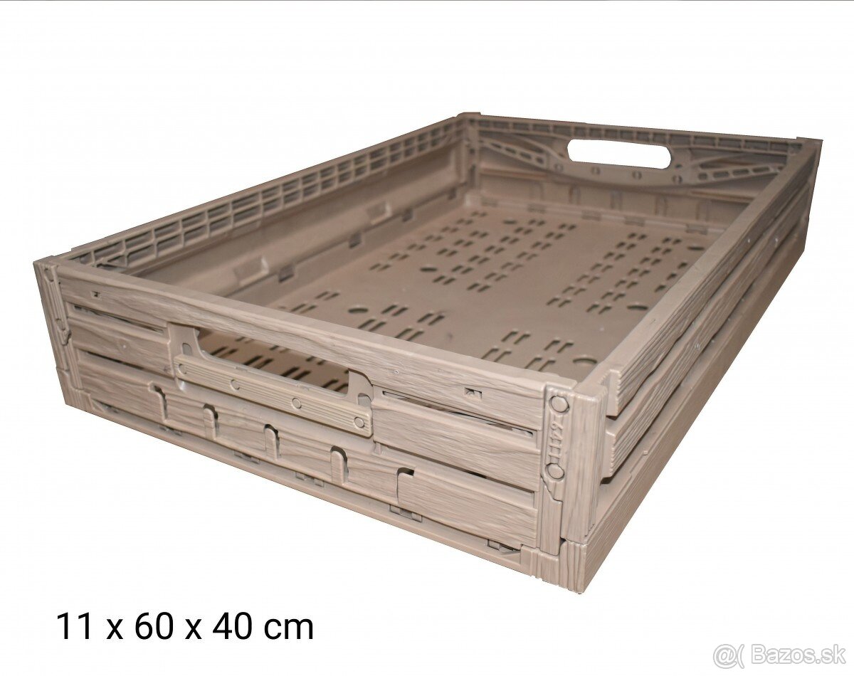 Bednička / Prepravka / skladací box s imitáciou dreva - 2