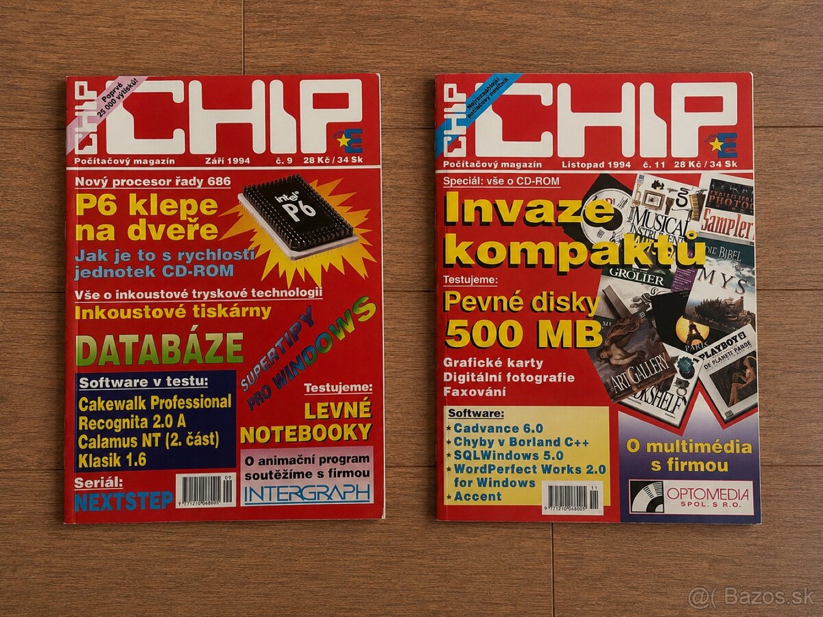Retro počítačové časopisy CHIP + Internet - 2
