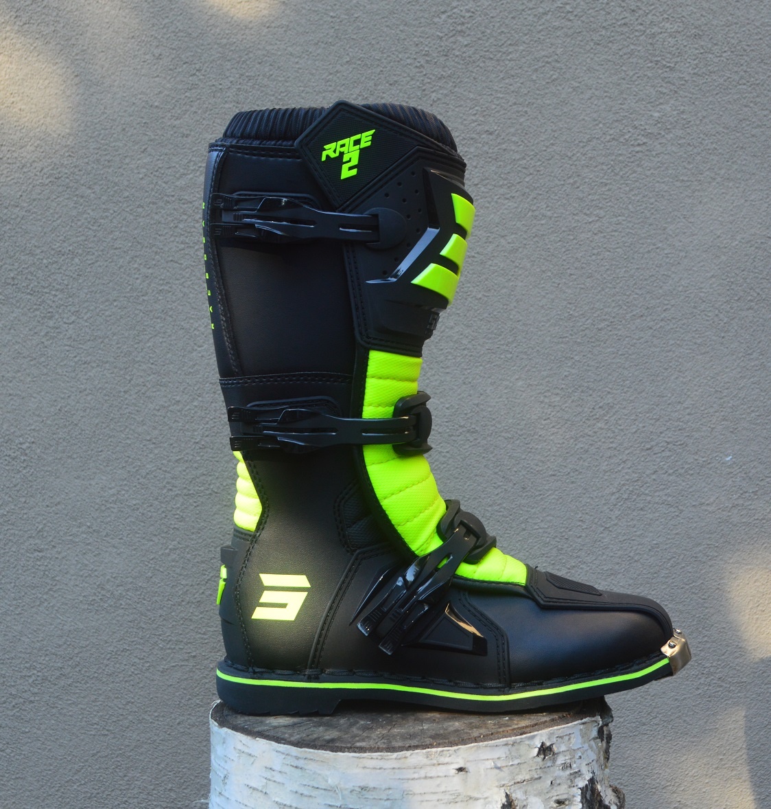 Čižmy topánky SHOT žlté fluo čierne - 2