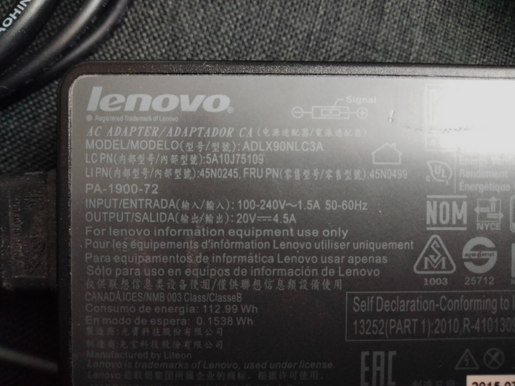 originálna nabíjačka pre ntb Lenovo, hranatá koncovka 90W - 2