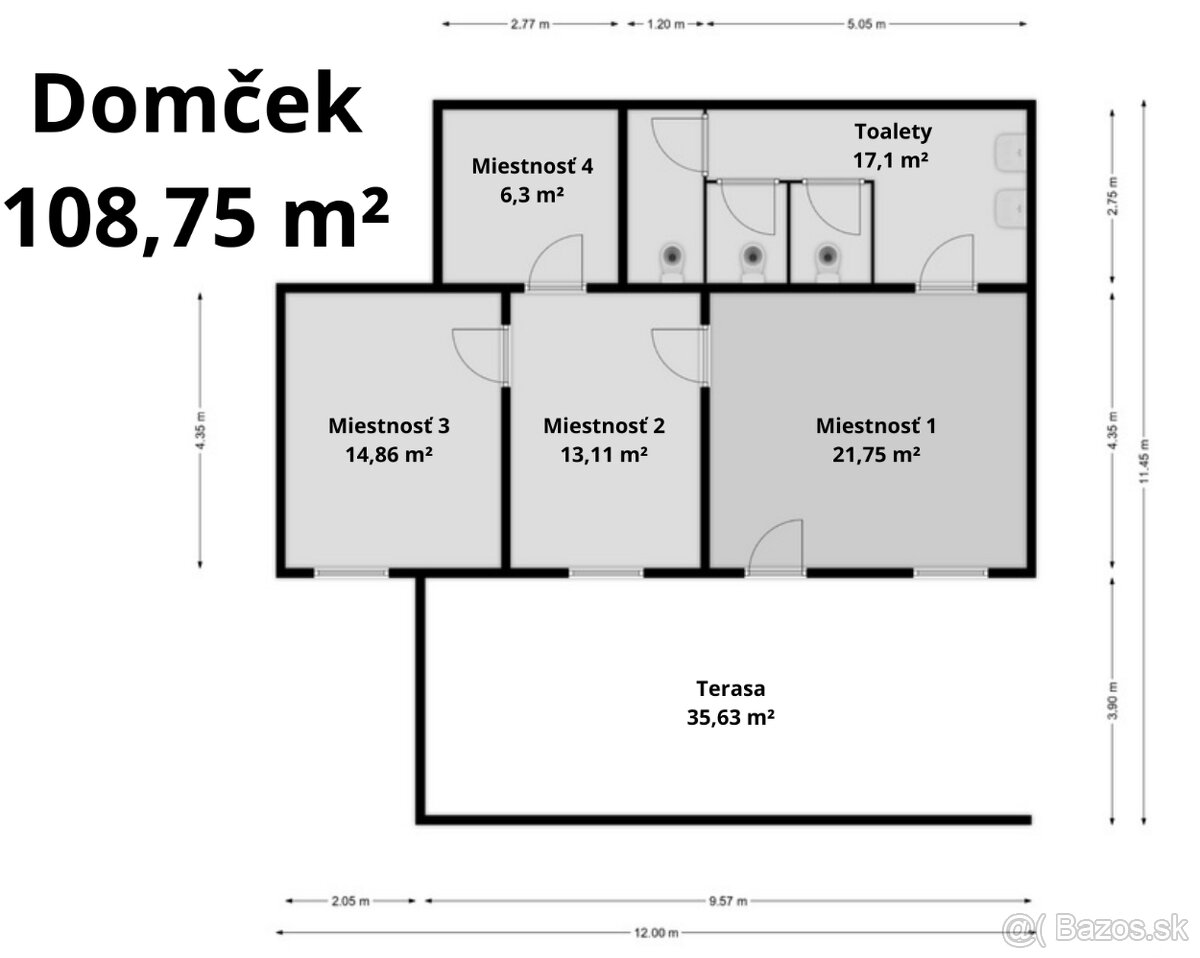 Domček - Obchodný priestor 109 m² - Kostoľany nad Hornádom - 2