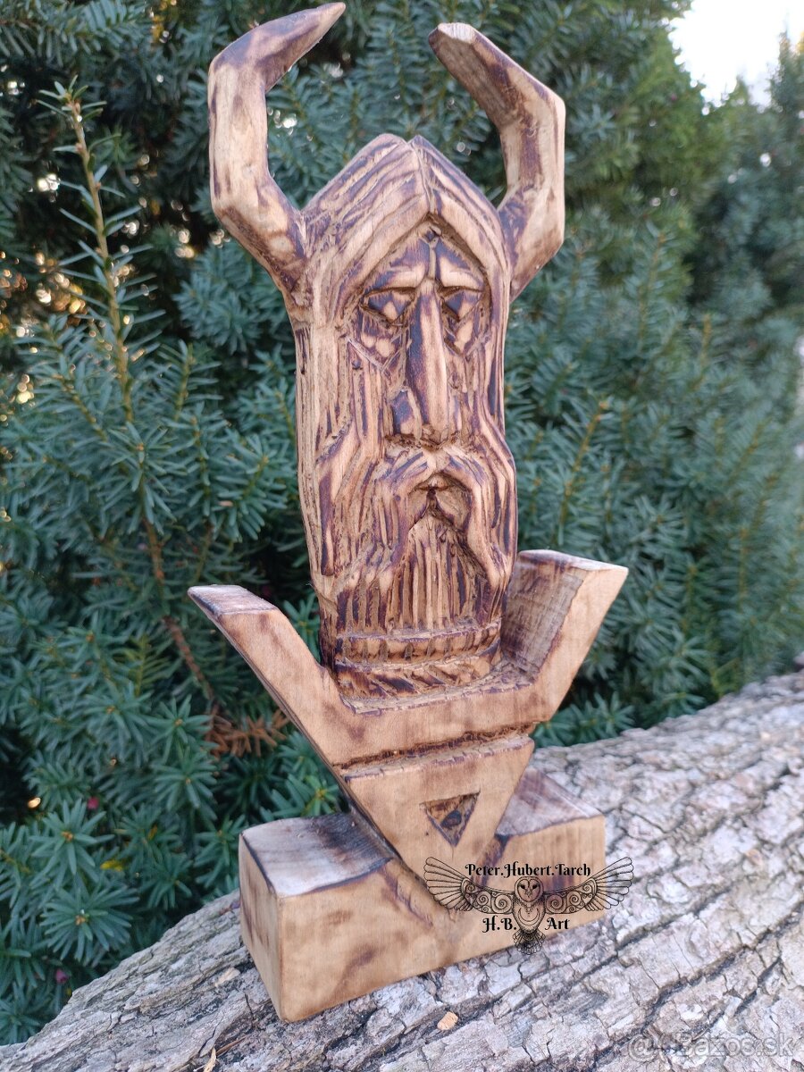 VELES - drevená soška - Veles wooden statue - 2