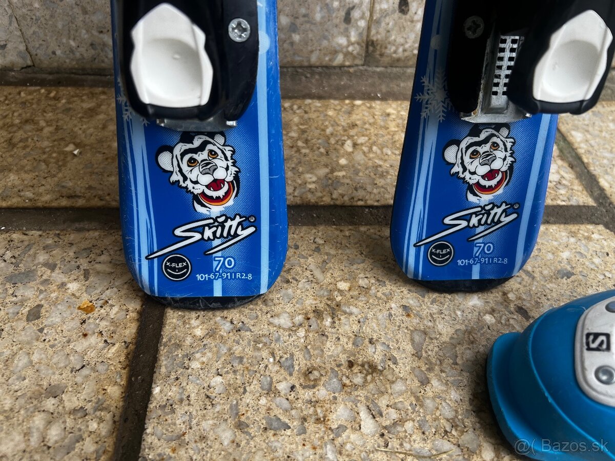 Detske lyze 70+lyziarky + prilba - 2