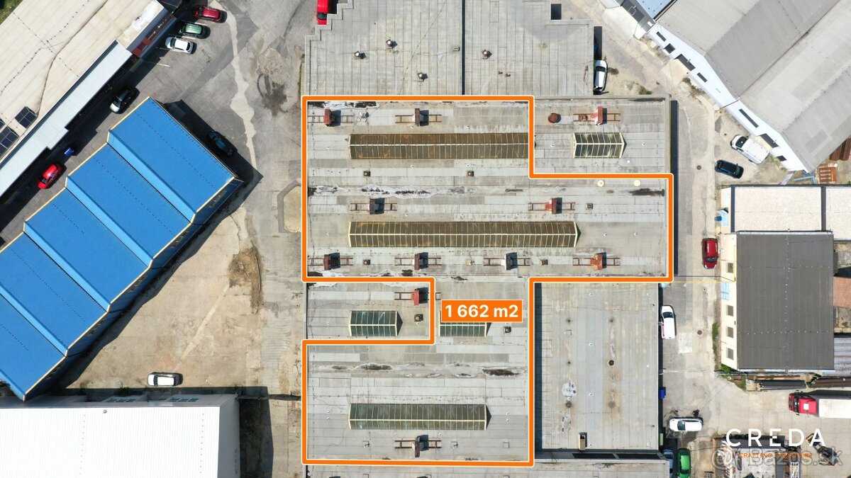 CREDA | prenájom 1 662 m2 výrobná hala, Nitra - 2