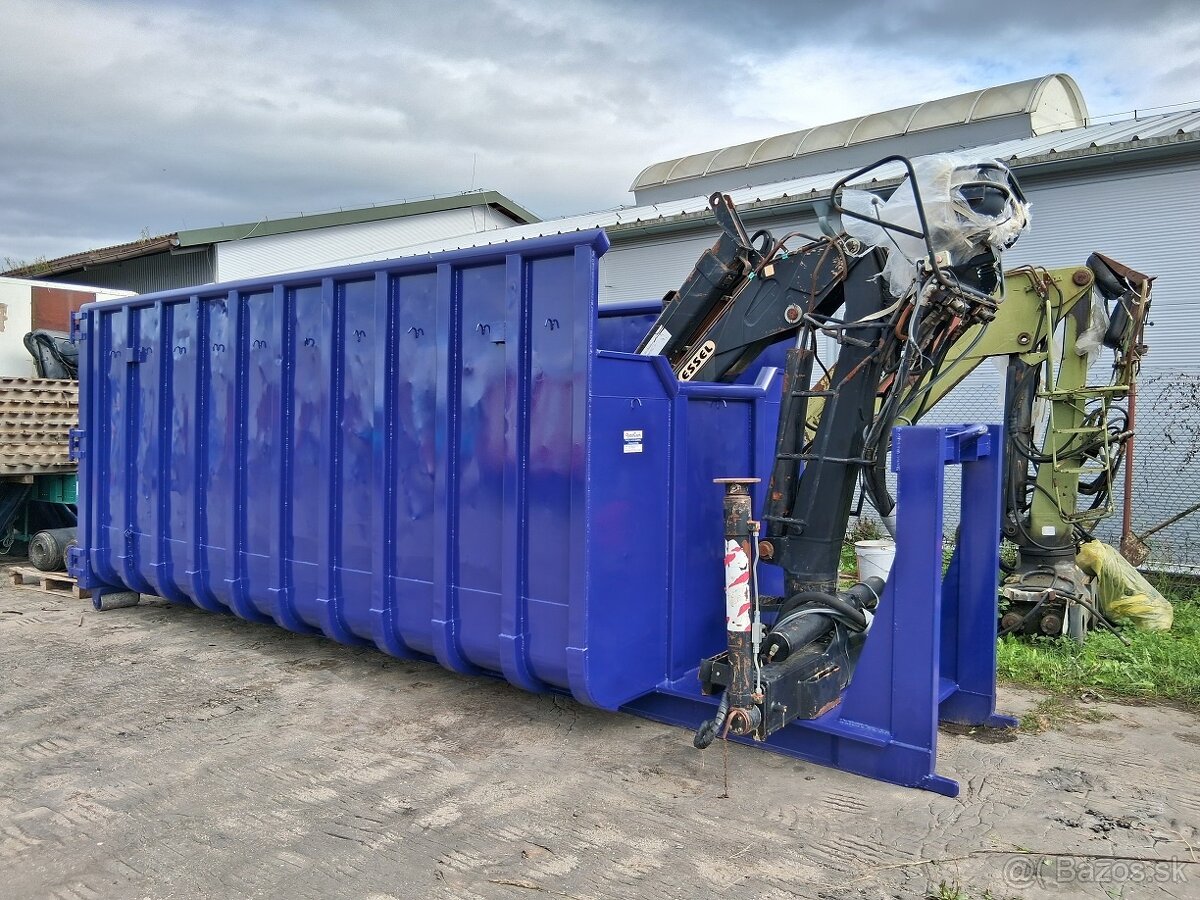 Hákový kontajner s hydraulickou rukou a drapákom - 2