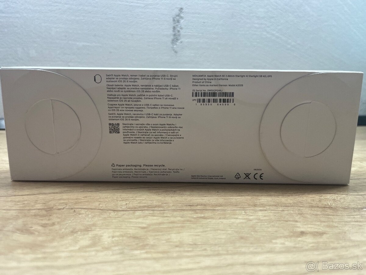 Apple Watch SE 3 44mm Starlight - NOVÉ - 2
