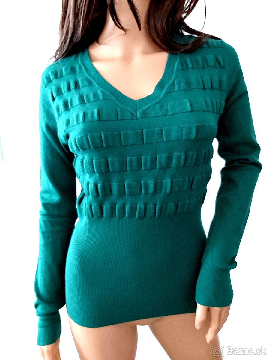 Dámsky pulóver zelený S/36 - 2