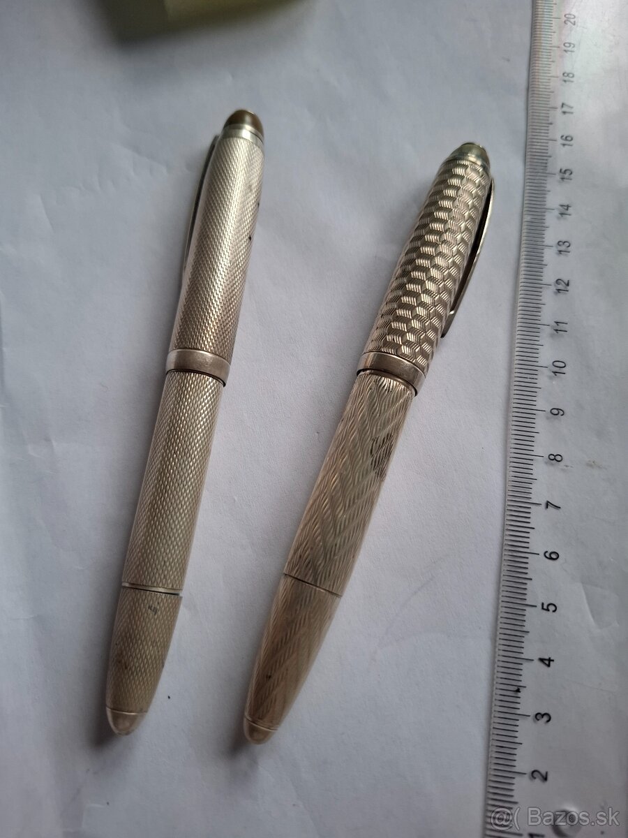 Strieborné plniace perá - 2