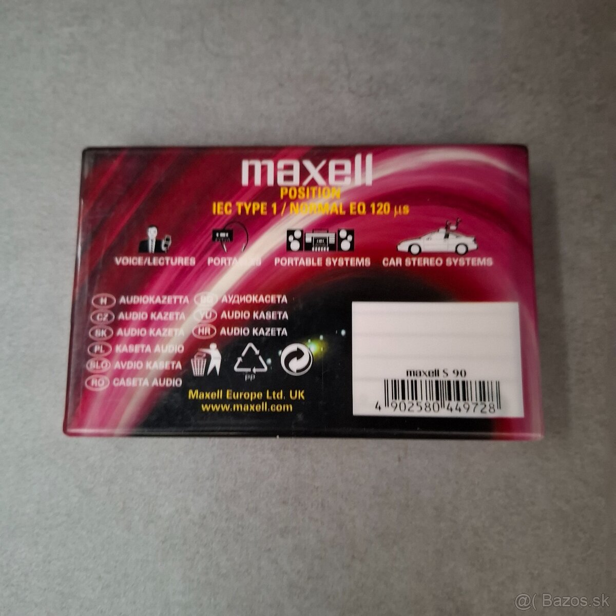 Maxell - S90 min / Normal / audio kazeta / nová - 2