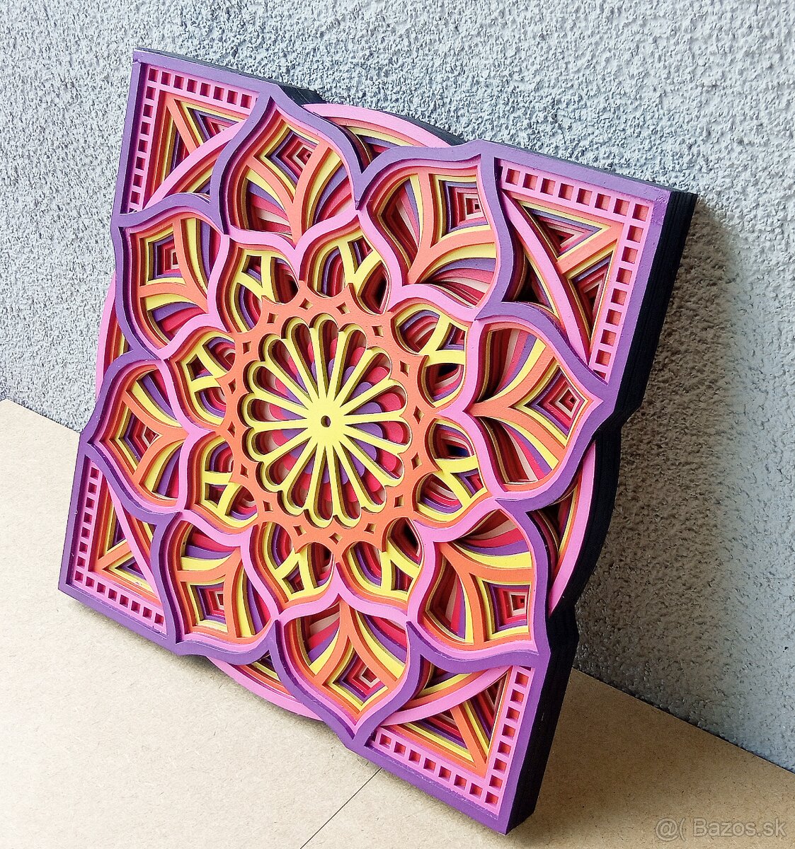 Farebná 3d Mandala na stenu 2 - 2