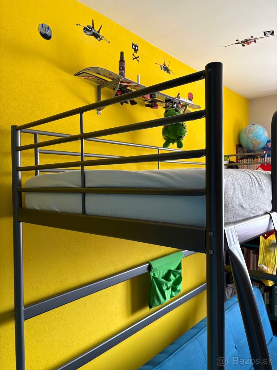 Predam poschodovú postel IKEA SVARTA + matrac - 2