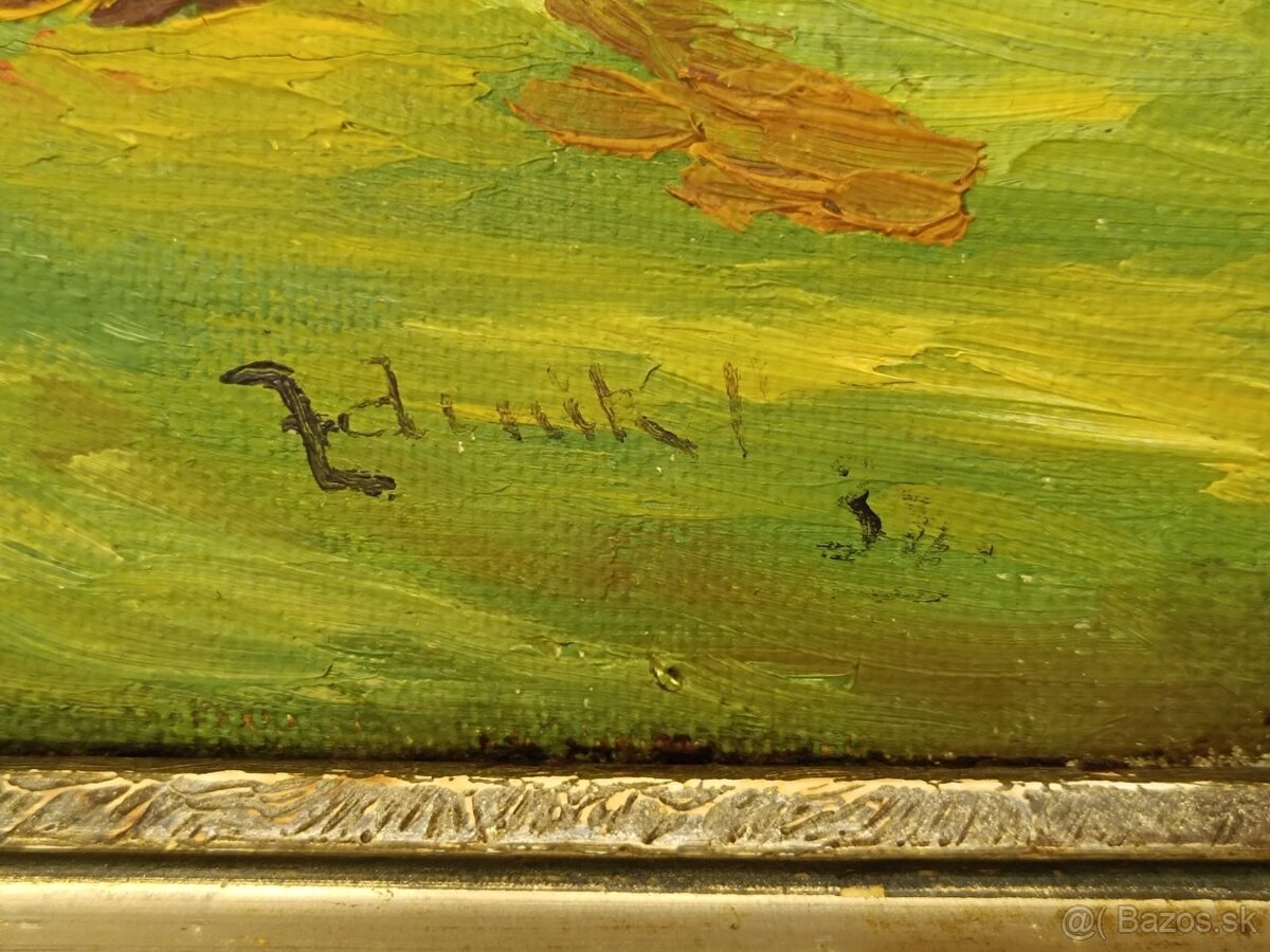 Obraz Tatranský štít 1938, olej na plátně 41x45 - 2