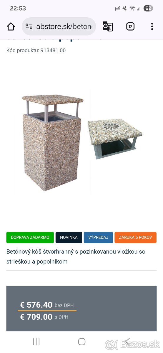 Predam betonove smetne koše - 2