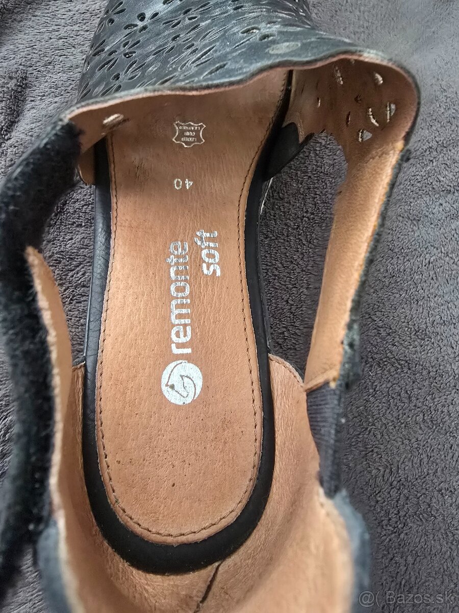 Remonte kozene cierne sandale velkost 40 - 2