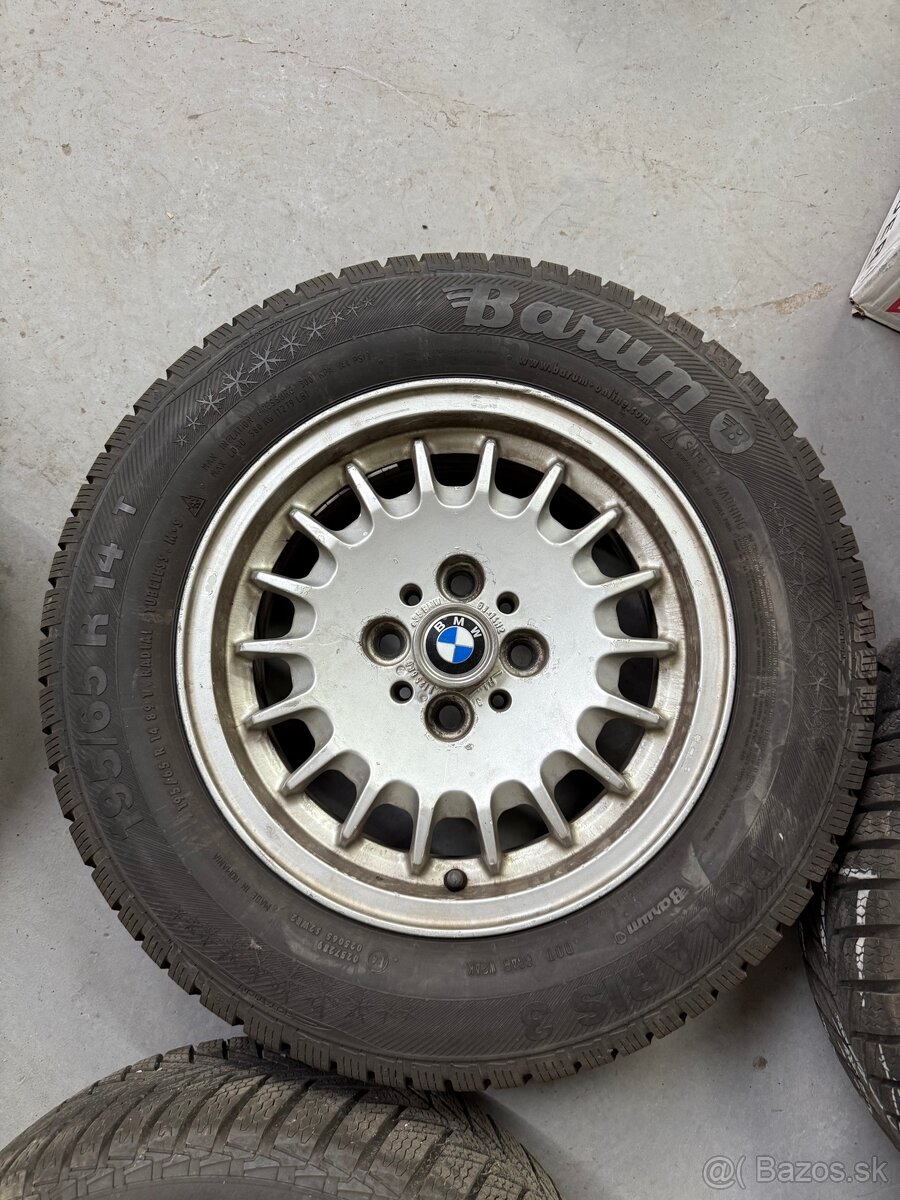 BMW E30 4x100 zimná sada 195/65 R14 - 2