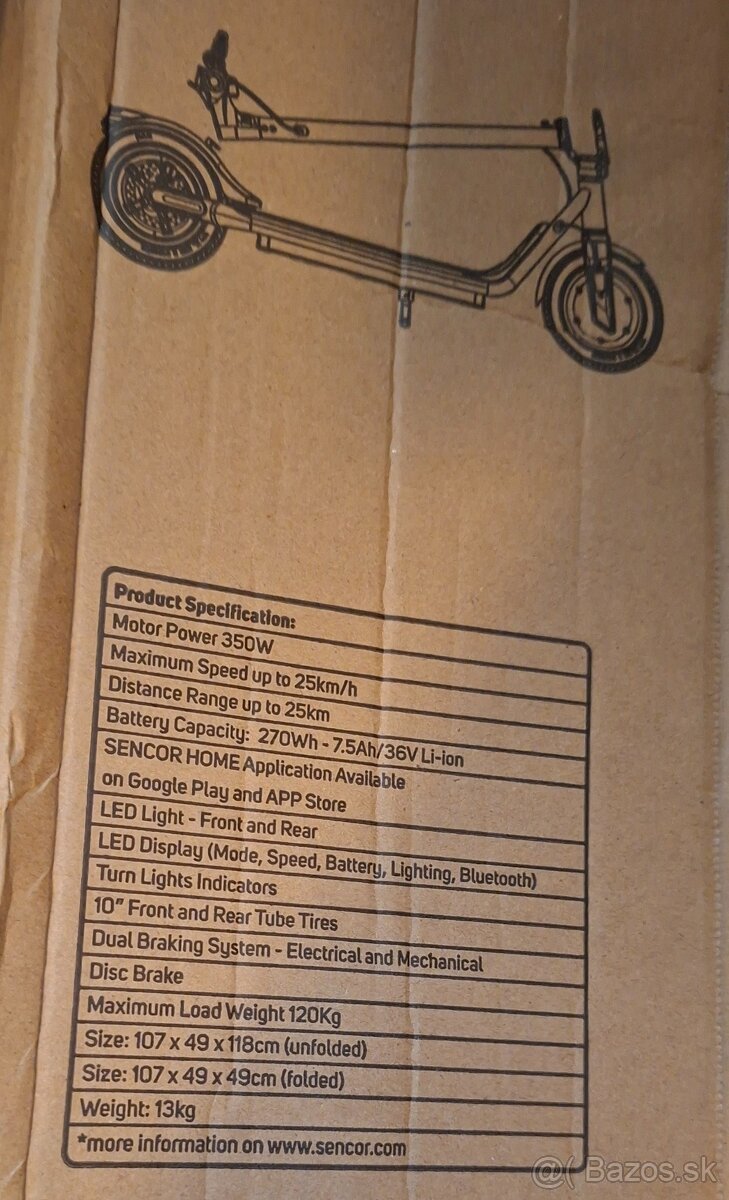 Elektrická kolobežka Sencor S25 - 2