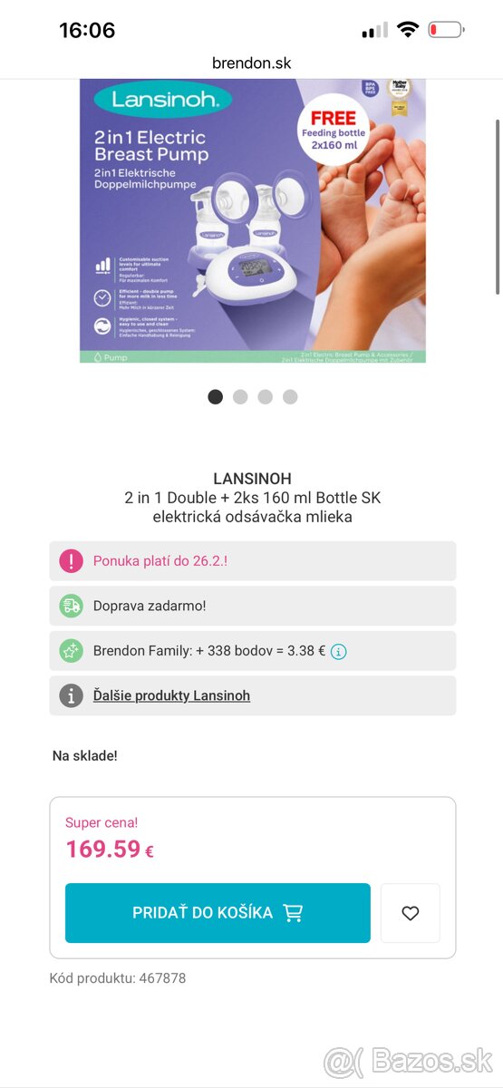 Elektrická odsávačka mlieka - 2