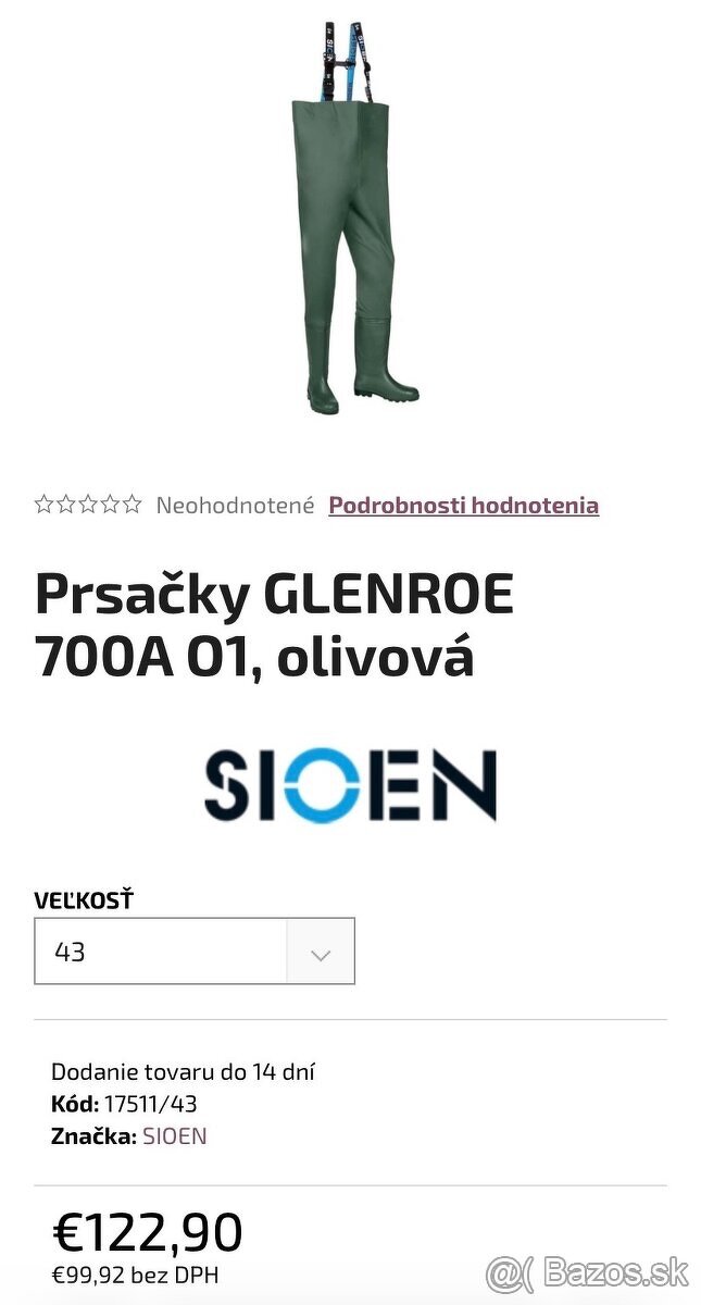Prsačky zelené veľkosť 43 - 2